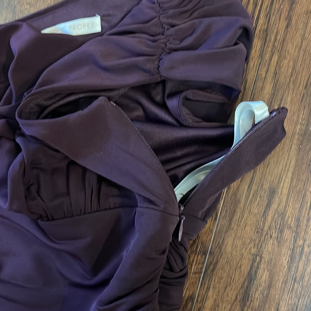 Boston Proper One Shoulder Rushed Dress - Picture 5 of 8